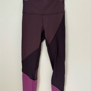 Lululemon Colorblock Leggings in Purple and Pink
